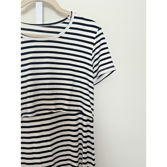 Quince Maternity Nursing T Shirt Dress Size Small Bamboo Breastfeeding Mini - Picture 3 of 7